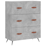 Vidaxl ladekast 69,5x34x90 cm bewerkt hout betongrijs