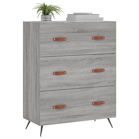 Vidaxl ladekast 69,5x34x90 cm bewerkt hout grijs sonoma