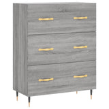 Vidaxl dressoir 69,5x34x90 cm bewerkt hout grijs sonoma eikenkleurig