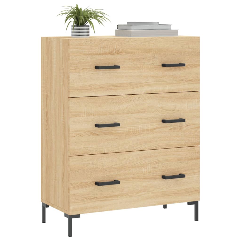 Vidaxl dressoir 69,5x34x90 cm bewerkt hout sonoma eikenkleurig
