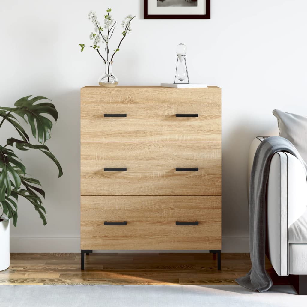 Vidaxl dressoir 69,5x34x90 cm bewerkt hout sonoma eikenkleurig