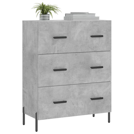 Vidaxl dressoir 69,5x34x90 cm bewerkt hout betongrijs