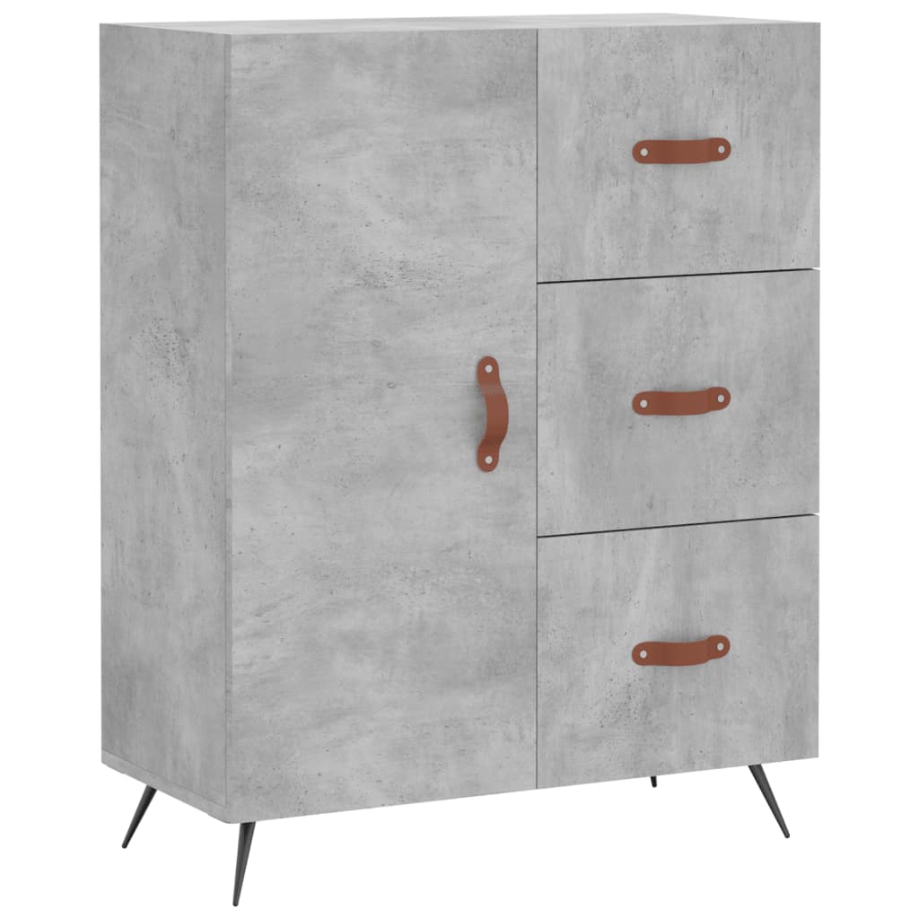 Vidaxl dressoir 69,5x34x90 cm bewerkt hout betongrijs