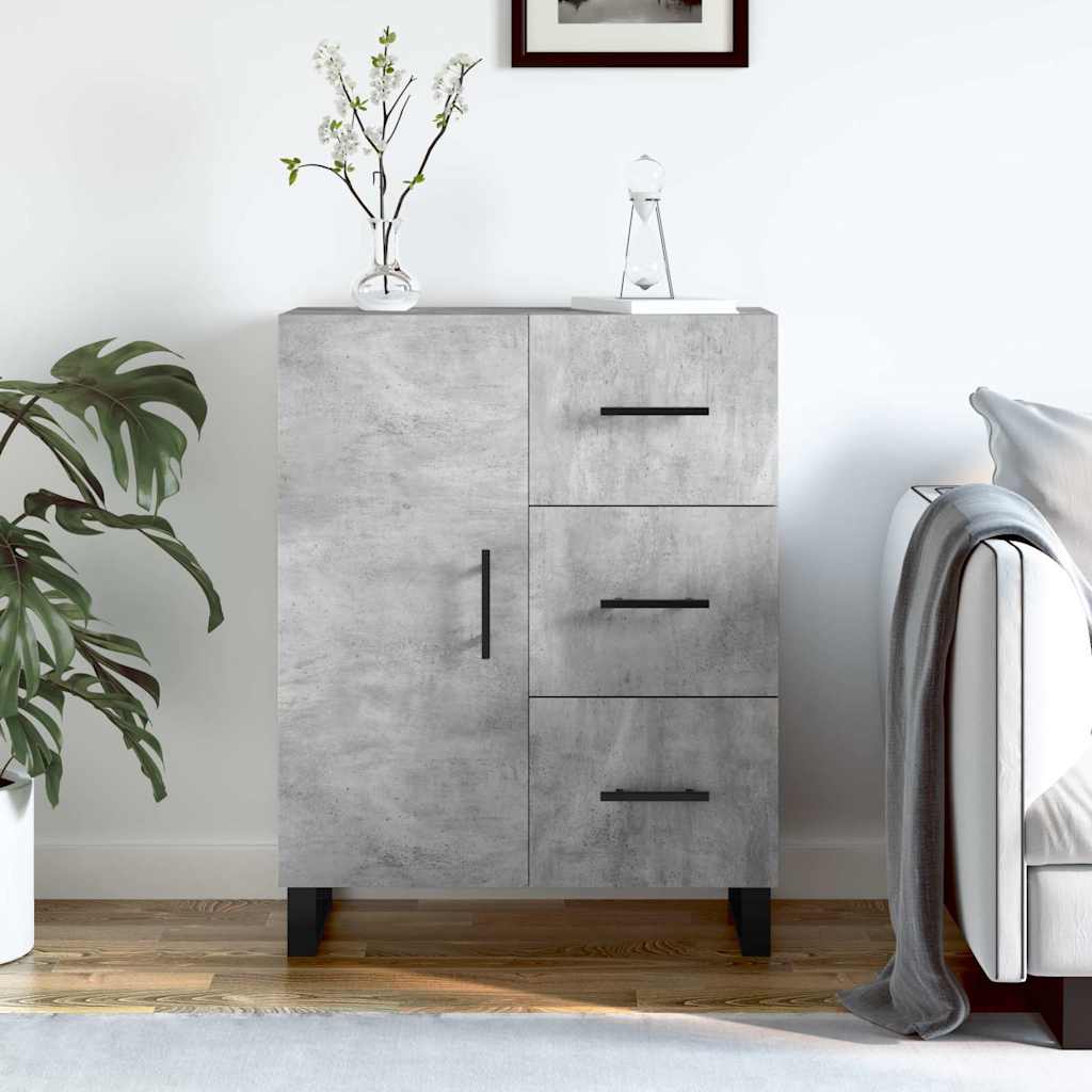 Vidaxl dressoir 69,5x34x90 cm bewerkt hout betongrijs