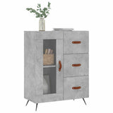 Vidaxl dressoir 69,5x34x90 cm bewerkt hout betongrijs