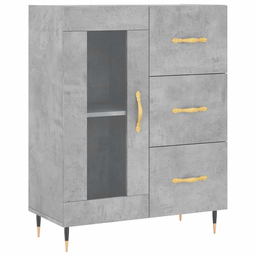 Vidaxl dressoir 69,5x34x90 cm bewerkt hout betongrijs