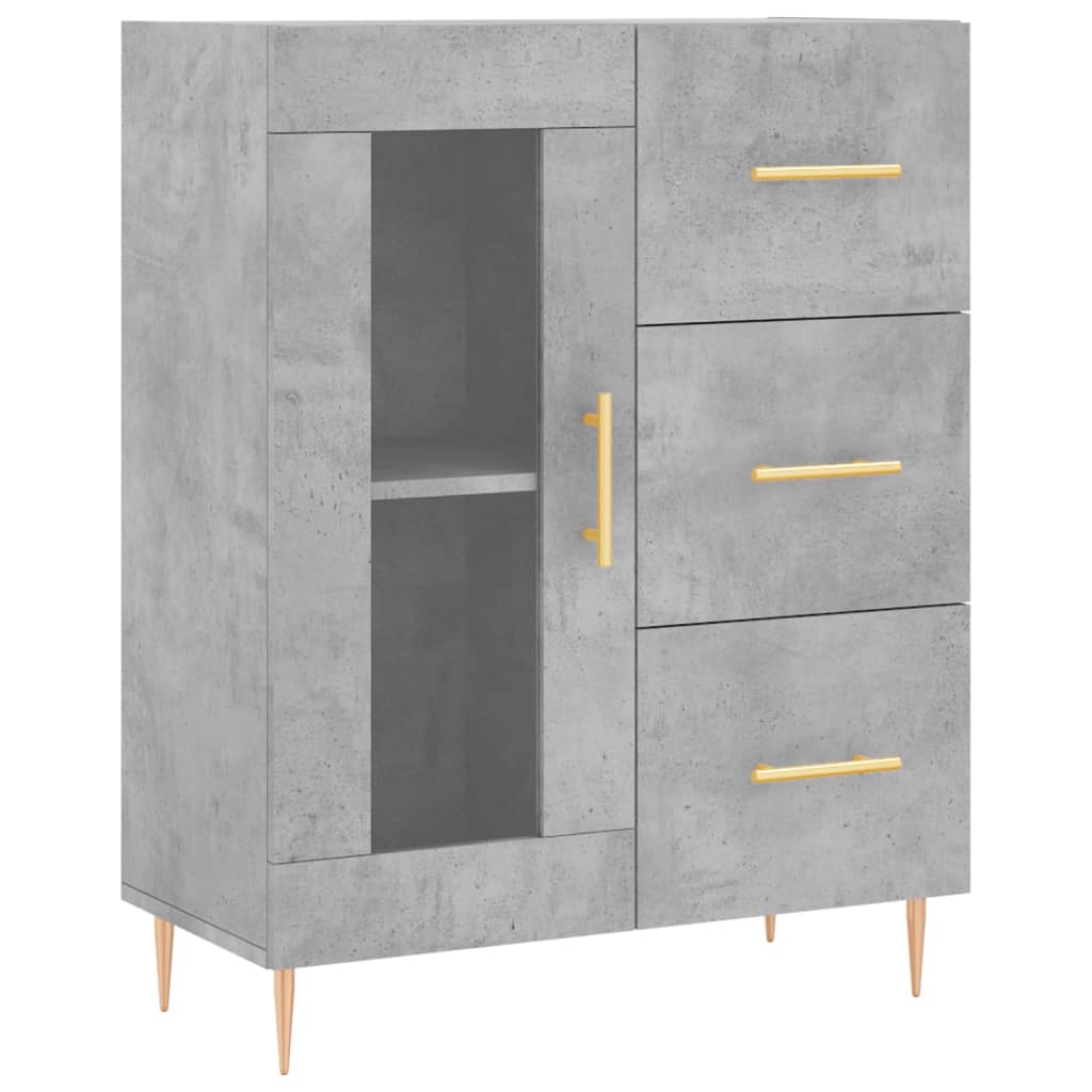 Vidaxl dressoir 69,5x34x90 cm bewerkt hout betongrijs