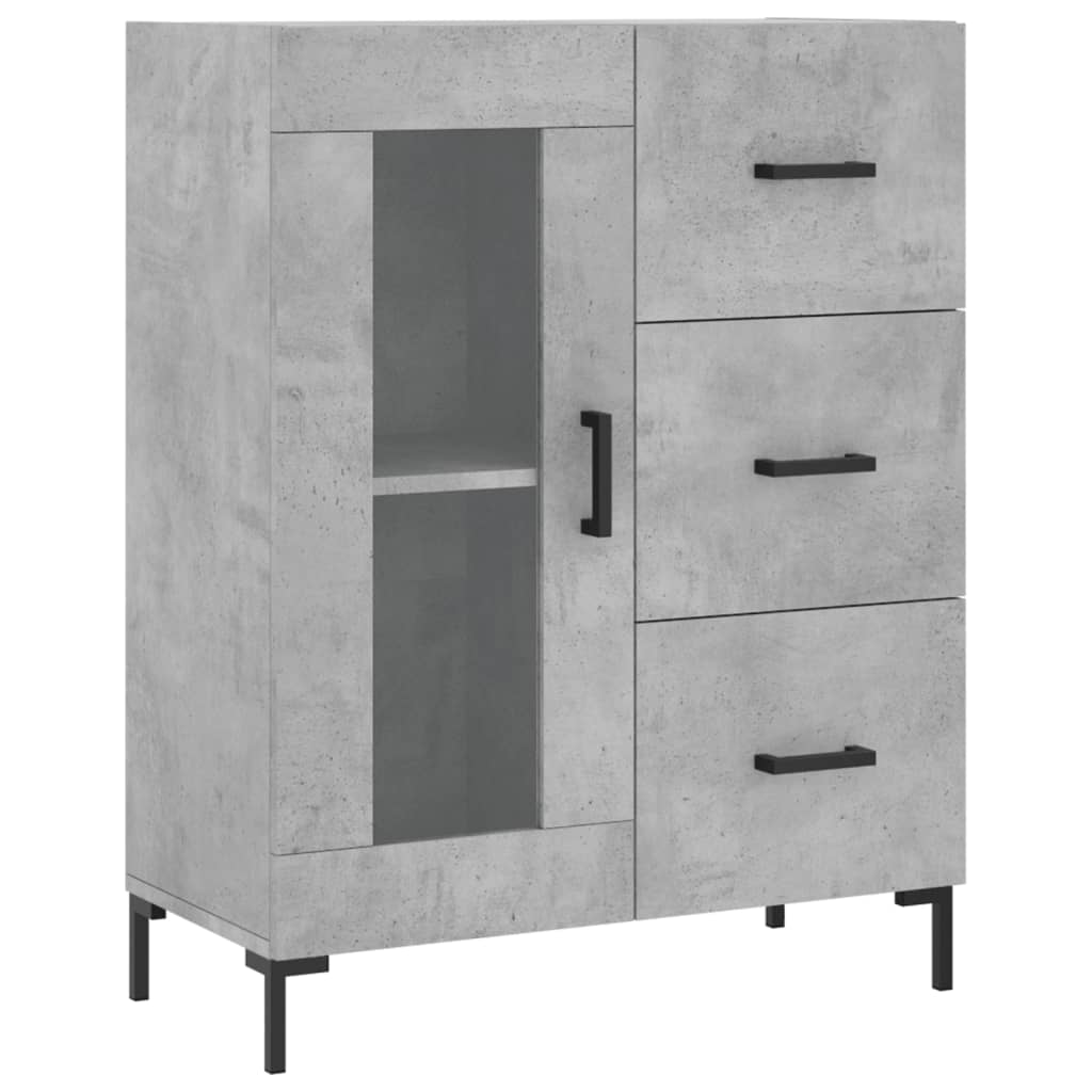 Vidaxl dressoir 69,5x34x90 cm bewerkt hout betongrijs