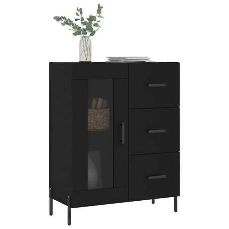 Vidaxl dressoir 69,5x34x90 cm bewerkt hout zwart