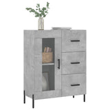Vidaxl dressoir 69,5x34x90 cm bewerkt hout betongrijs