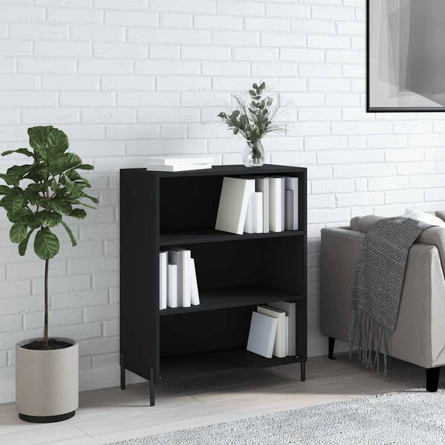 Vidaxl schappenkast 69,5x32,5x90 cm bewerkt hout zwart