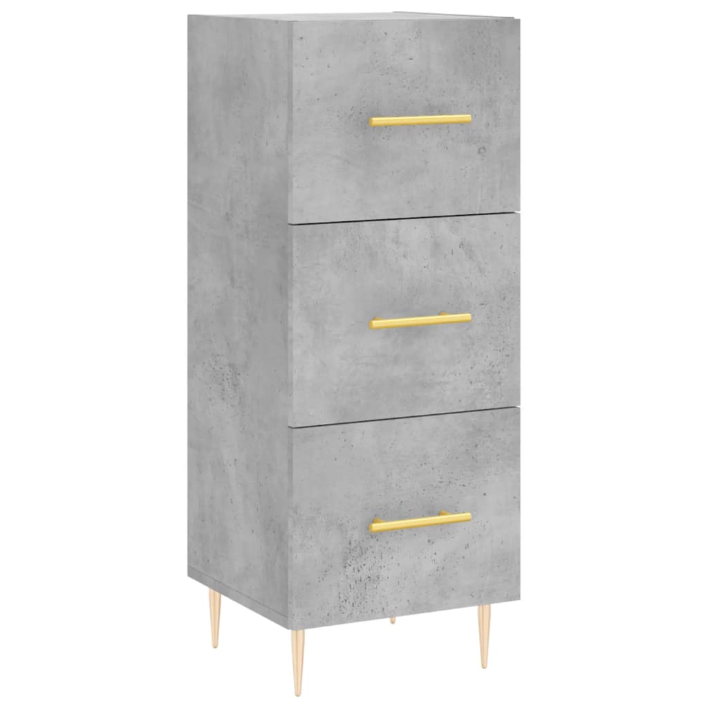 Vidaxl dressoir 34,5x34x90 cm bewerkt hout betongrijs
