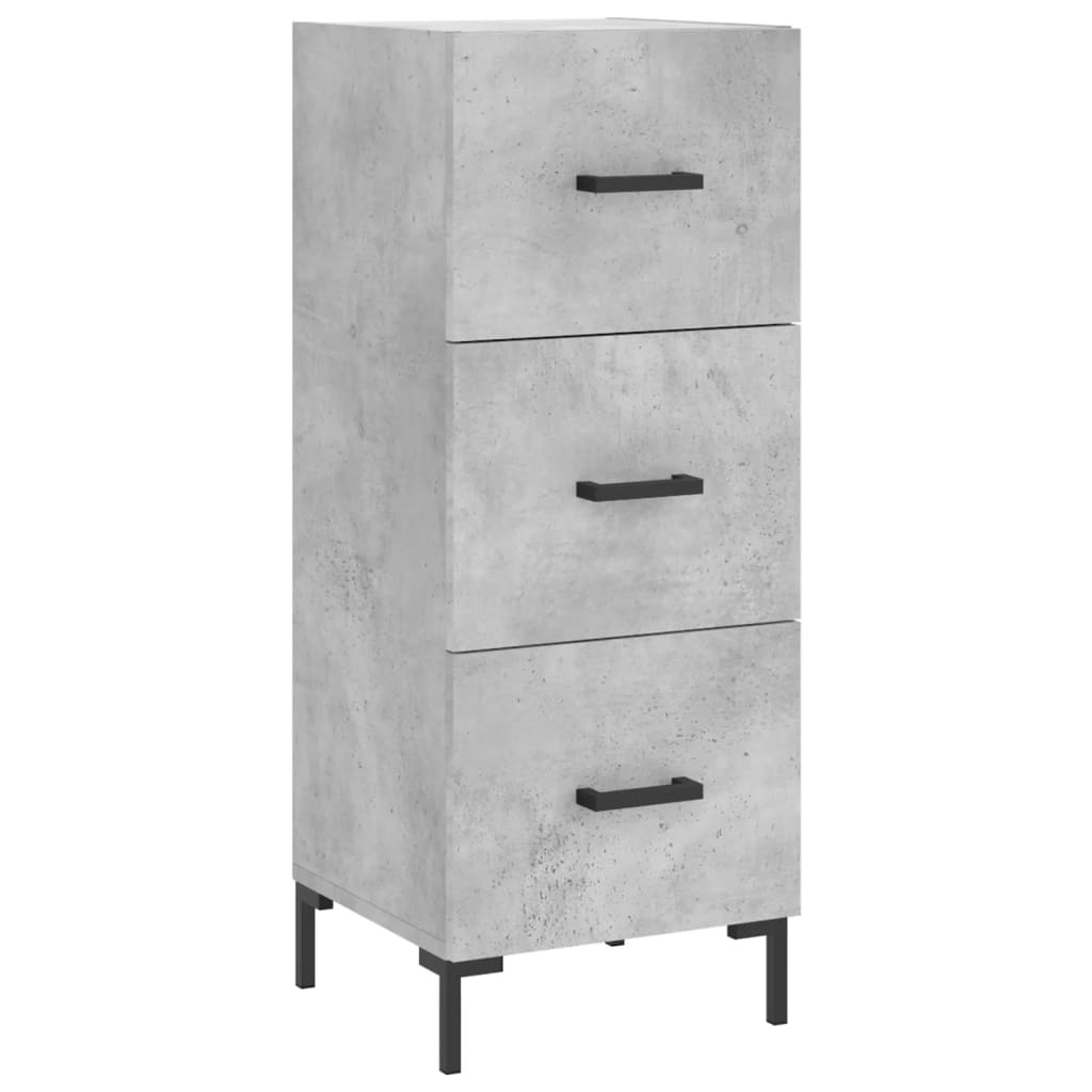 Vidaxl dressoir 34,5x34x90 cm bewerkt hout betongrijs