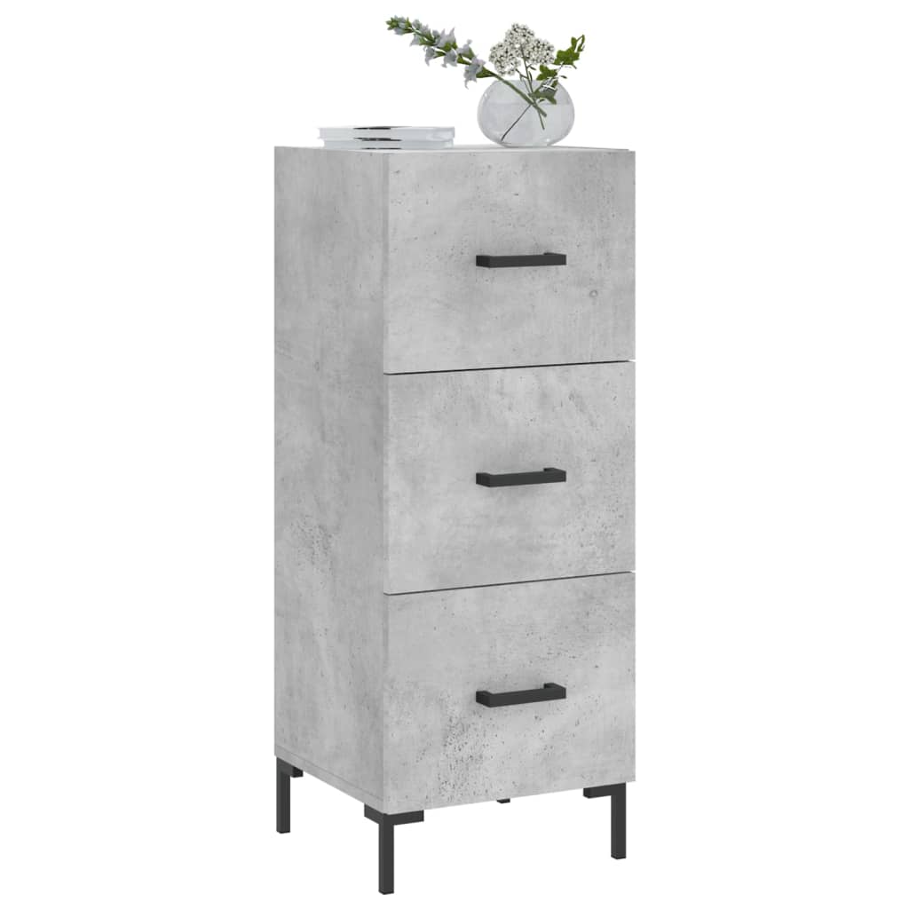 Vidaxl dressoir 34,5x34x90 cm bewerkt hout betongrijs
