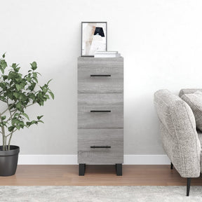 Vidaxl dressoir 34,5x34x90 cm bewerkt hout grijs sonoma eikenkleurig