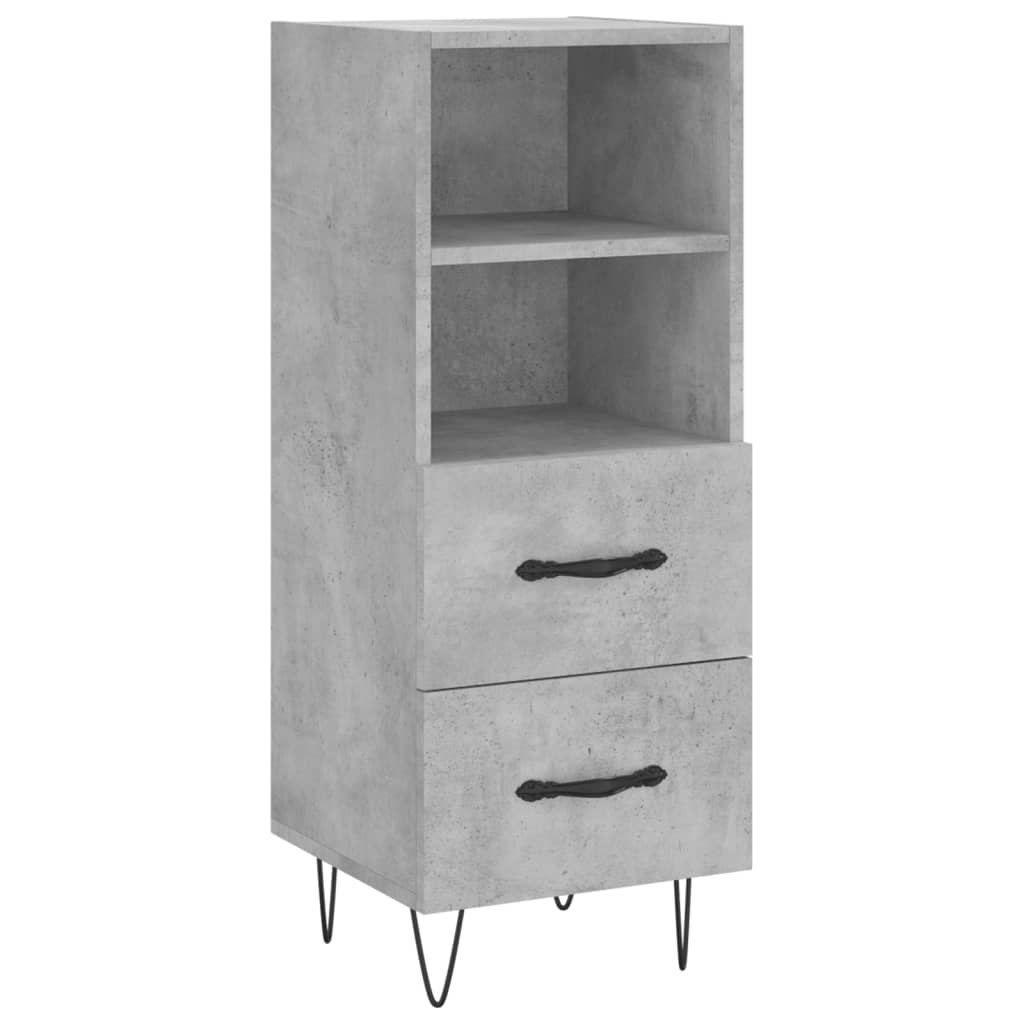 Vidaxl dressoir 34,5x34x90 cm bewerkt hout betongrijs