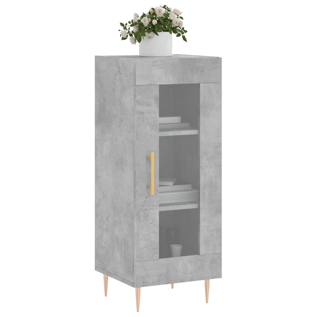 Vidaxl dressoir 34,5x34x90 cm bewerkt hout betongrijs