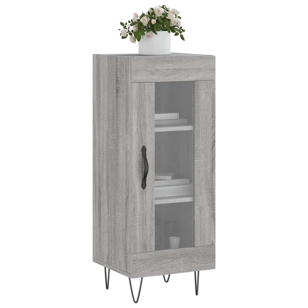 Vidaxl dressoir 34,5x34x90 cm bewerkt hout grijs sonoma eikenkleurig