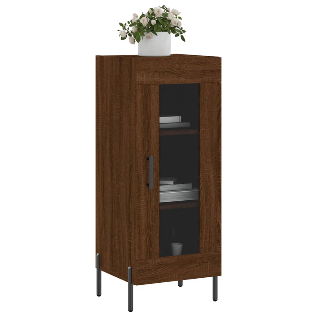 Vidaxl dressoir 34,5x34x90 cm bewerkt hout bruin eikenkleur