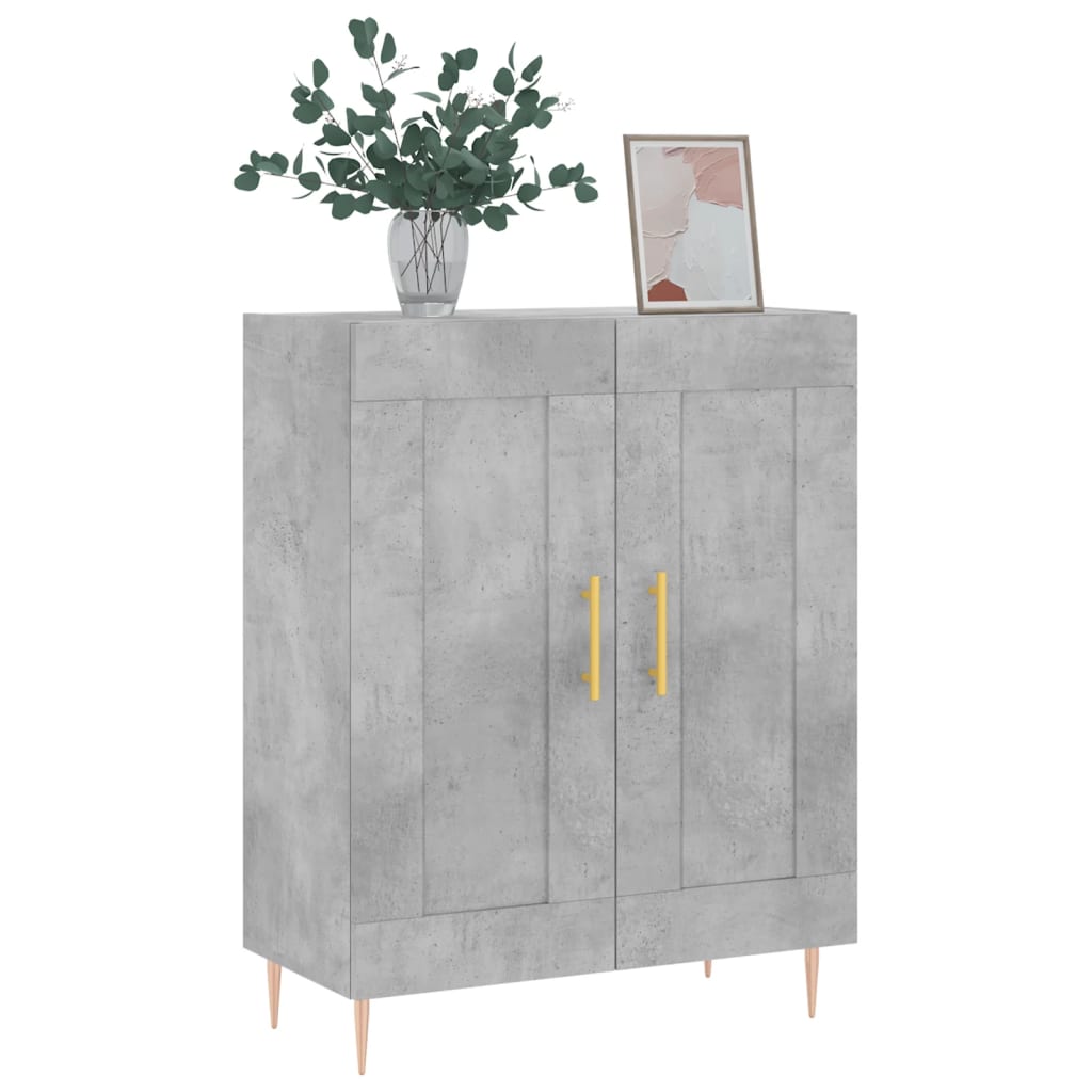 Vidaxl dressoir 69,5x34x90 cm bewerkt hout betongrijs