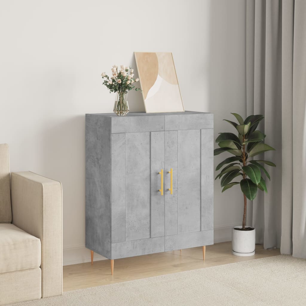 Vidaxl dressoir 69,5x34x90 cm bewerkt hout betongrijs