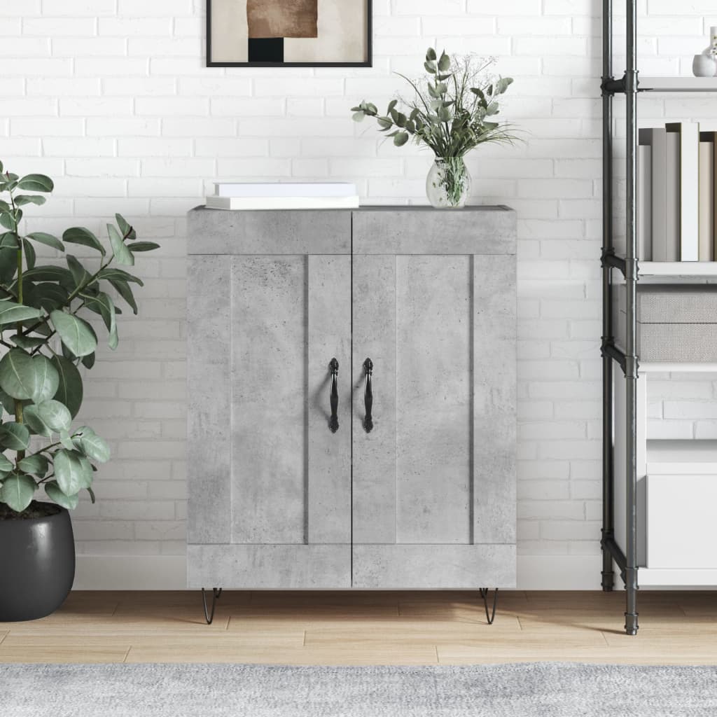 Vidaxl dressoir 69,5x34x90 cm bewerkt hout betongrijs