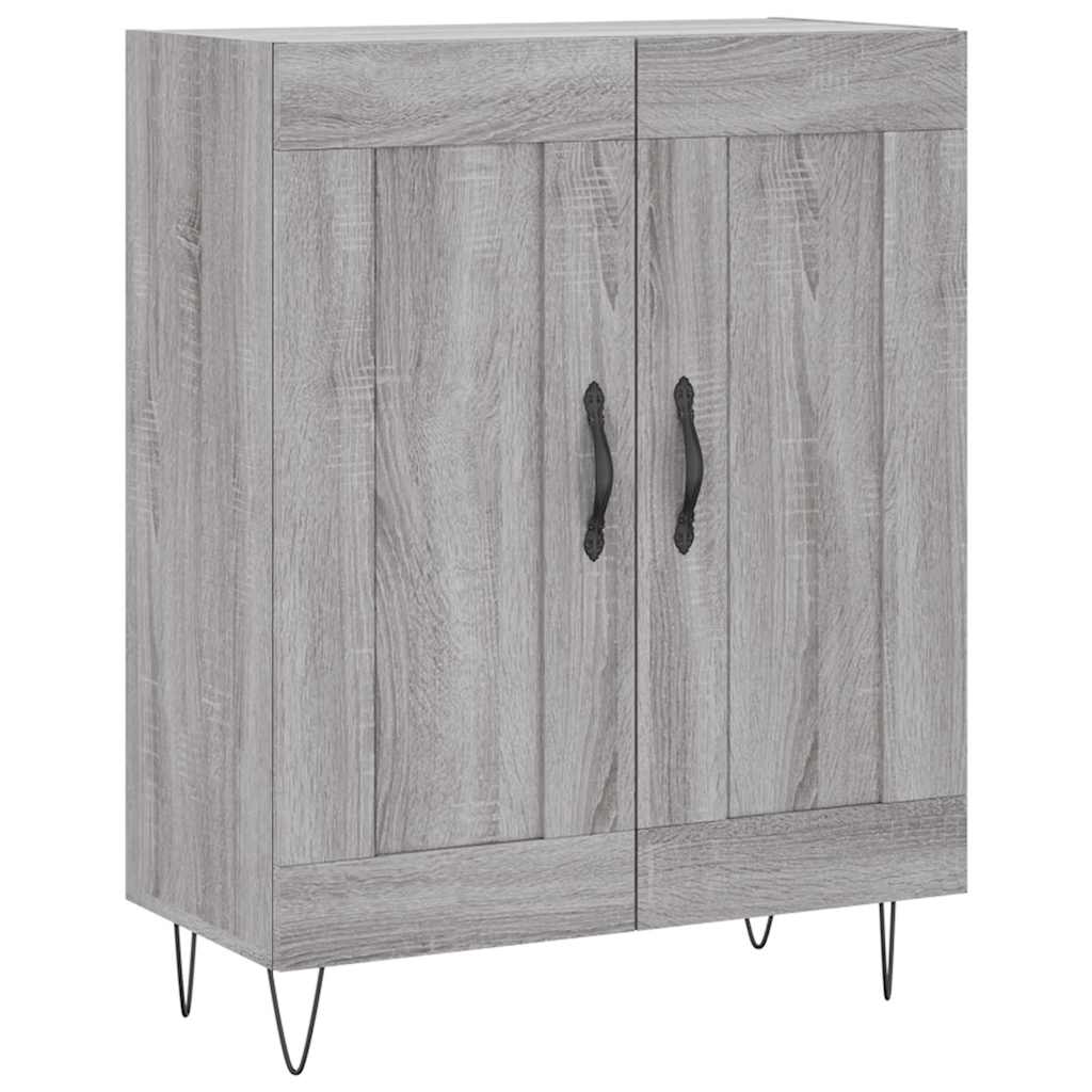 Vidaxl dressoir 69,5x34x90 cm bewerkt hout grijs sonoma eikenkleurig