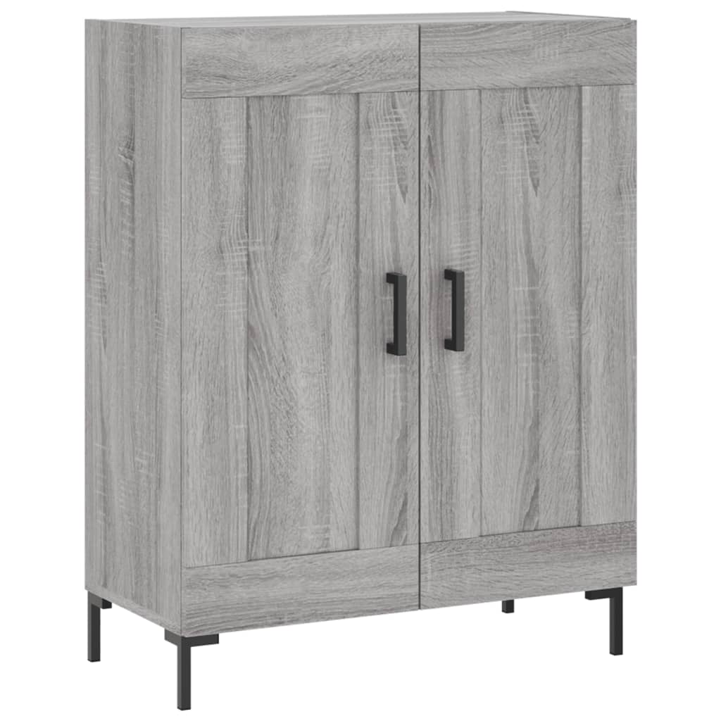 Vidaxl dressoir 69,5x34x90 cm bewerkt hout grijs sonoma eikenkleurig