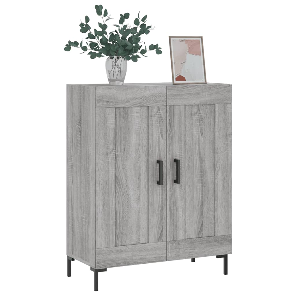 Vidaxl dressoir 69,5x34x90 cm bewerkt hout grijs sonoma eikenkleurig