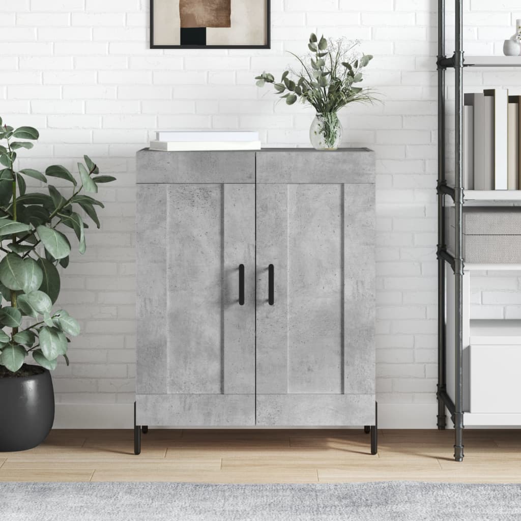 Vidaxl dressoir 69,5x34x90 cm bewerkt hout betongrijs