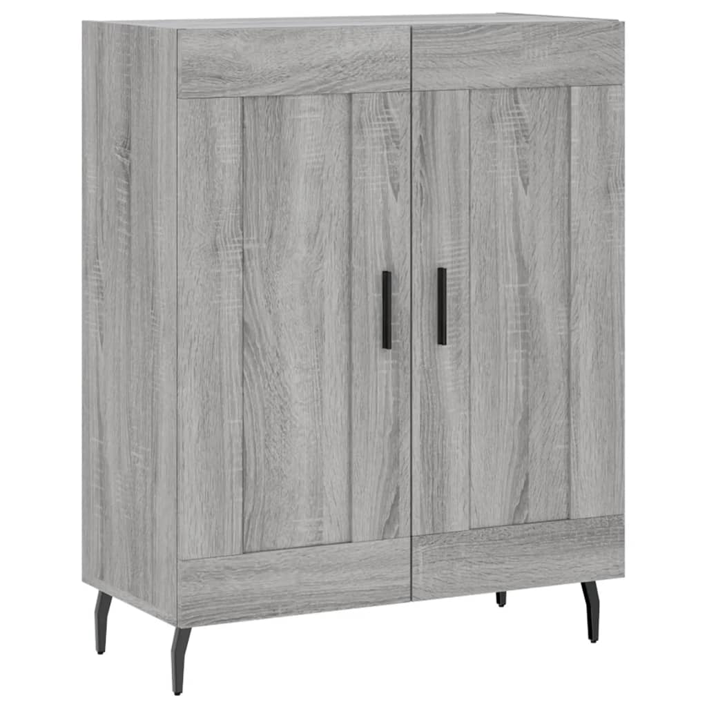 Vidaxl dressoir 69,5x34x90 cm bewerkt hout grijs sonoma eikenkleurig