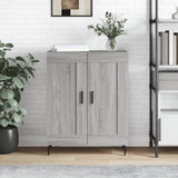 Vidaxl dressoir 69,5x34x90 cm bewerkt hout grijs sonoma eikenkleurig