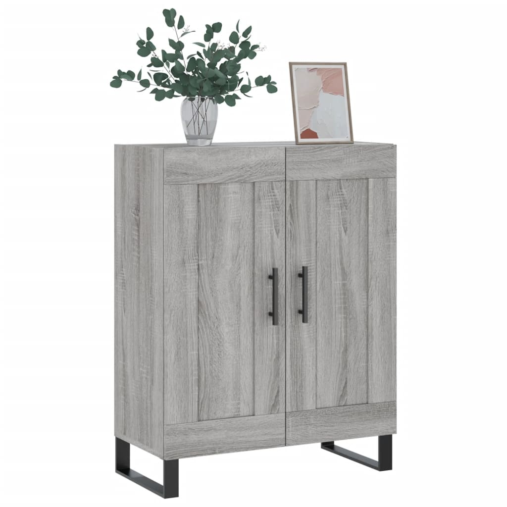 Vidaxl dressoir 69,5x34x90 cm bewerkt hout grijs sonoma eikenkleurig