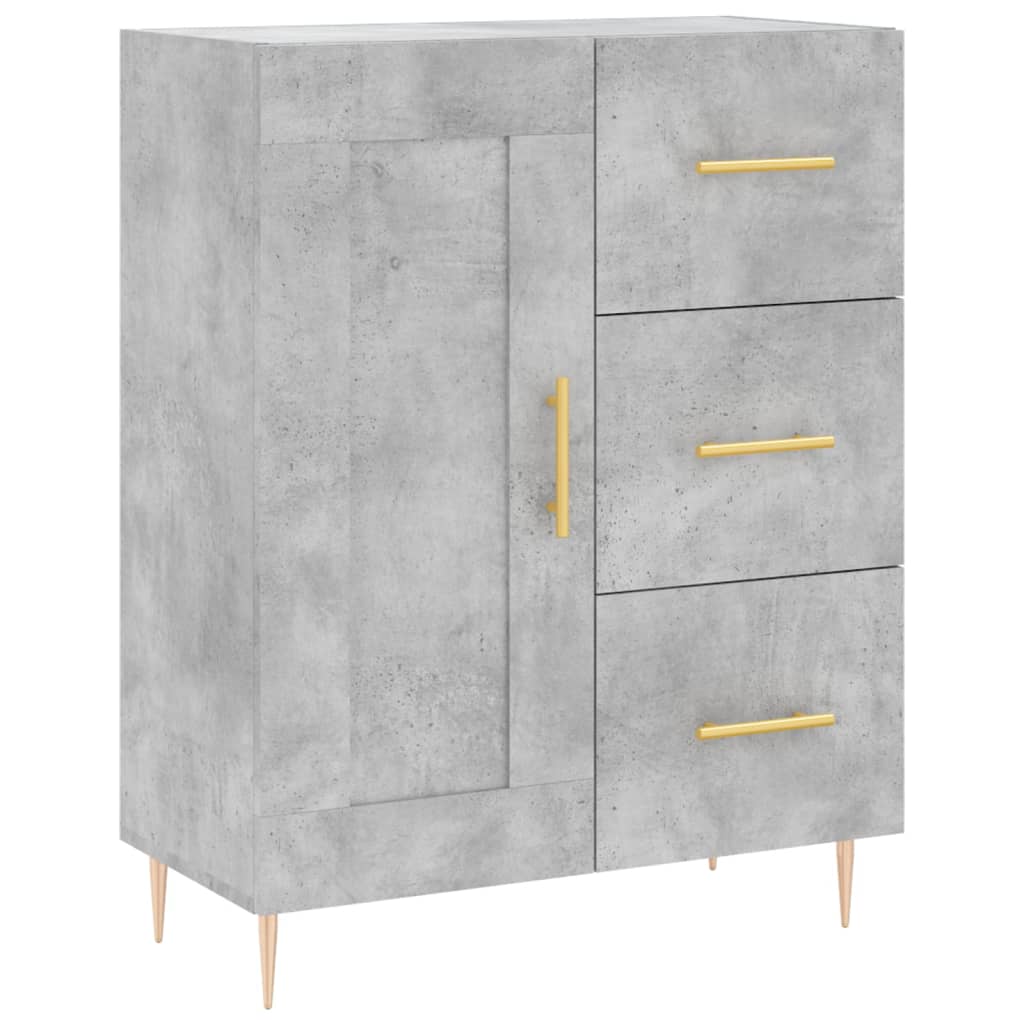 Vidaxl dressoir 69,5x34x90 cm bewerkt hout betongrijs