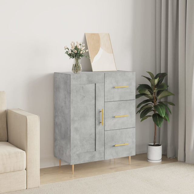 Vidaxl dressoir 69,5x34x90 cm bewerkt hout betongrijs