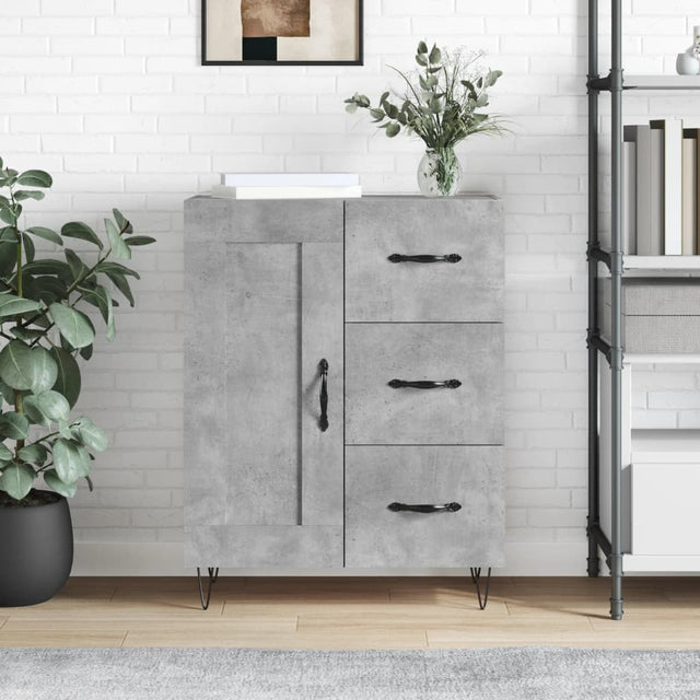 Vidaxl dressoir 69,5x34x90 cm bewerkt hout betongrijs