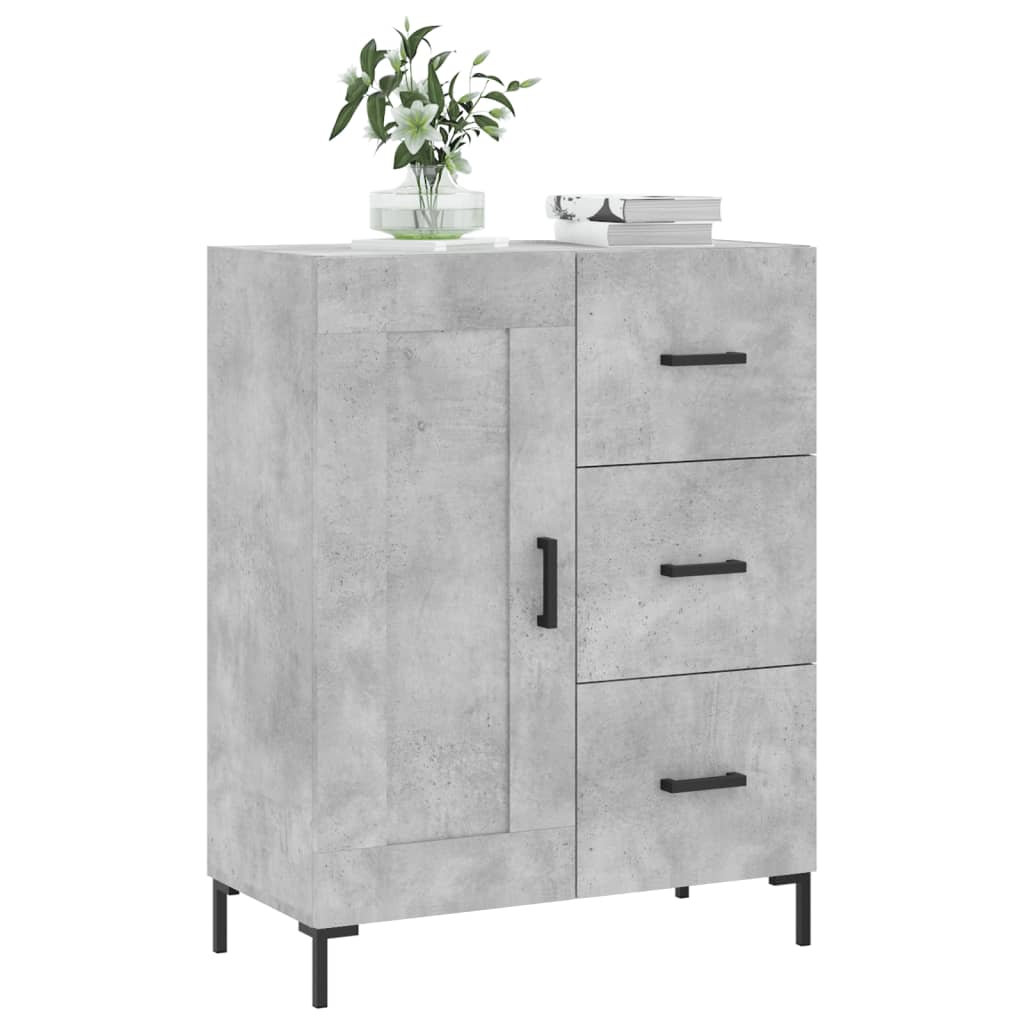 Vidaxl dressoir 69,5x34x90 cm bewerkt hout betongrijs