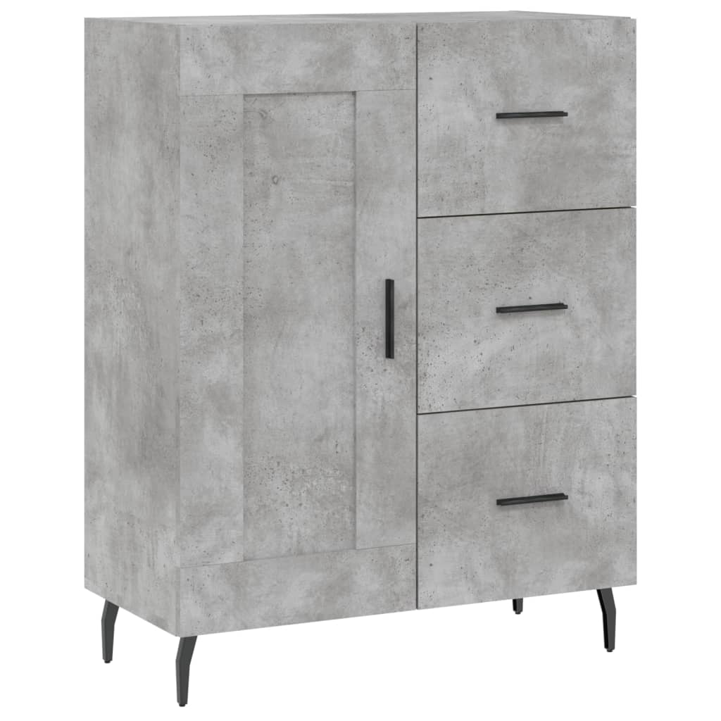 Vidaxl dressoir 69,5x34x90 cm bewerkt hout betongrijs