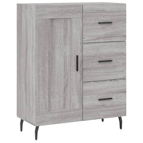 Vidaxl dressoir 69,5x34x90 cm bewerkt hout grijs sonoma eikenkleurig