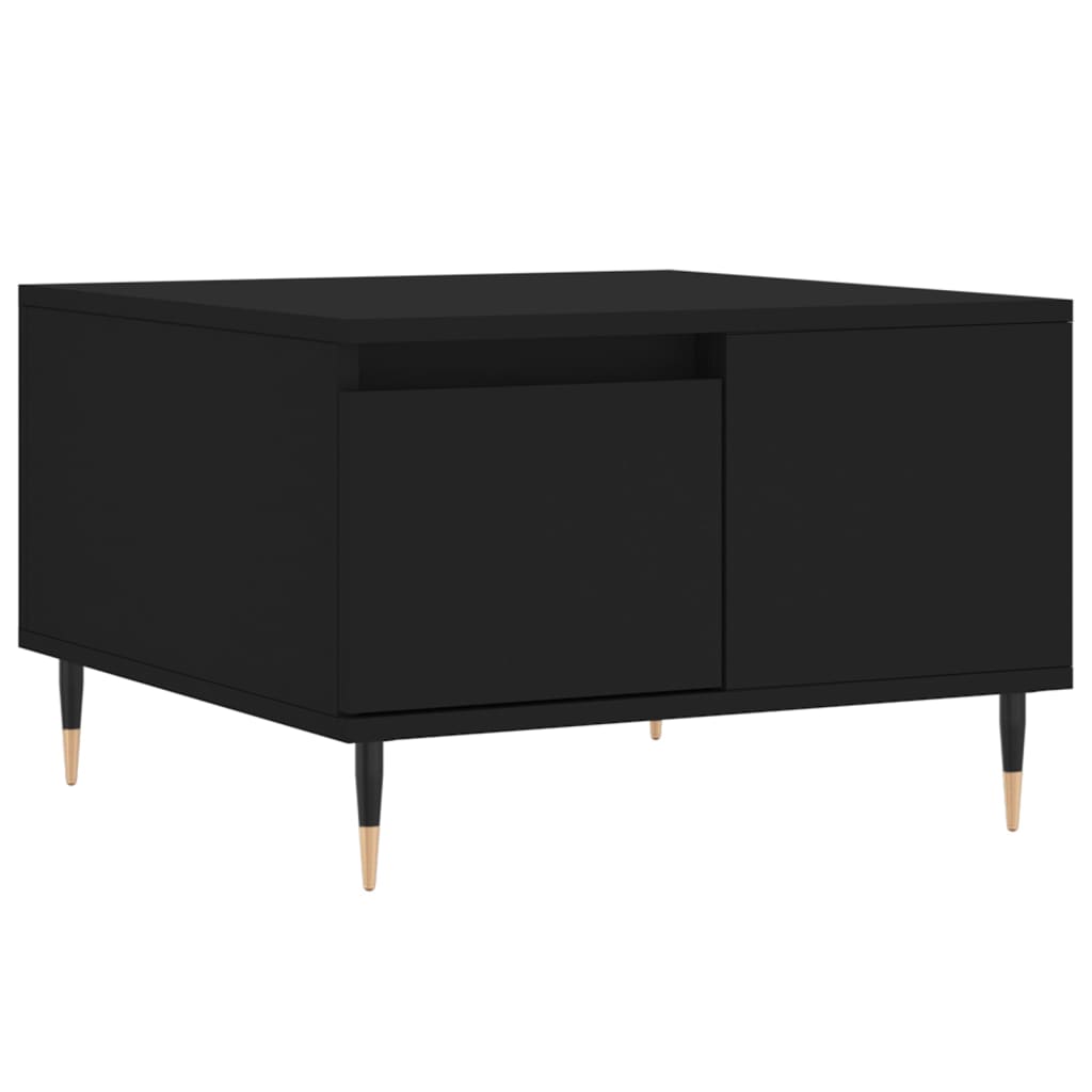 Vidaxl salontafel 55x55x36,5 cm bewerkt hout zwart