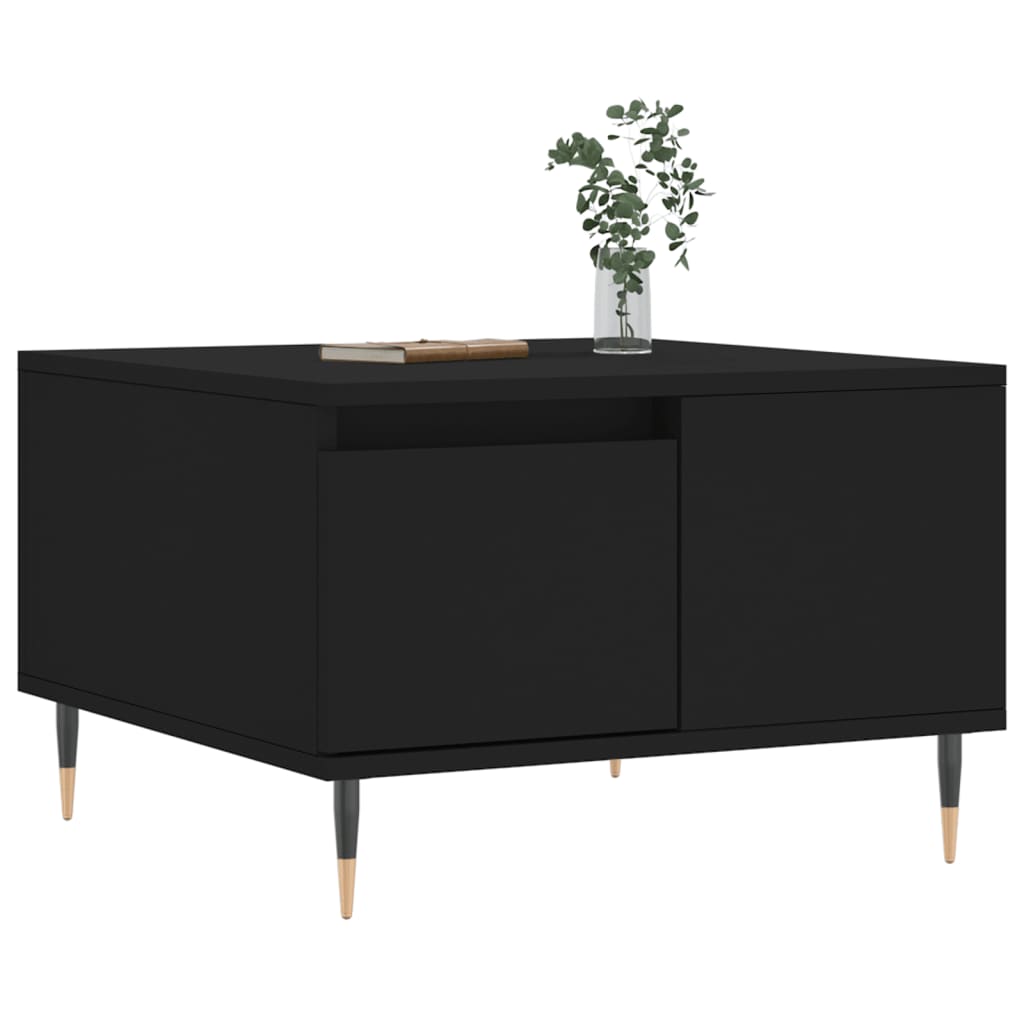 Vidaxl salontafel 55x55x36,5 cm bewerkt hout zwart