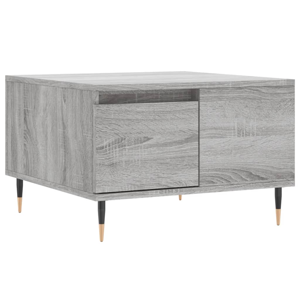 Vidaxl salontafel 55x55x36,5 cm bewerkt hout grijs sonoma eikenkleurig