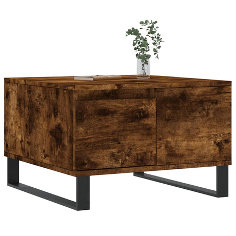 Vidaxl salontafel 55x55x36,5 cm bewerkt hout gerookt eikenkleurig