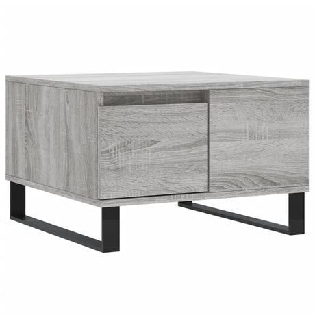 Vidaxl salontafel 55x55x36,5 cm bewerkt hout grijs sonoma eikenkleurig