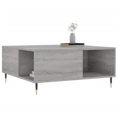 Vidaxl salontafel 80x80x36,5 cm bewerkt hout grijs sonoma eikenkleurig