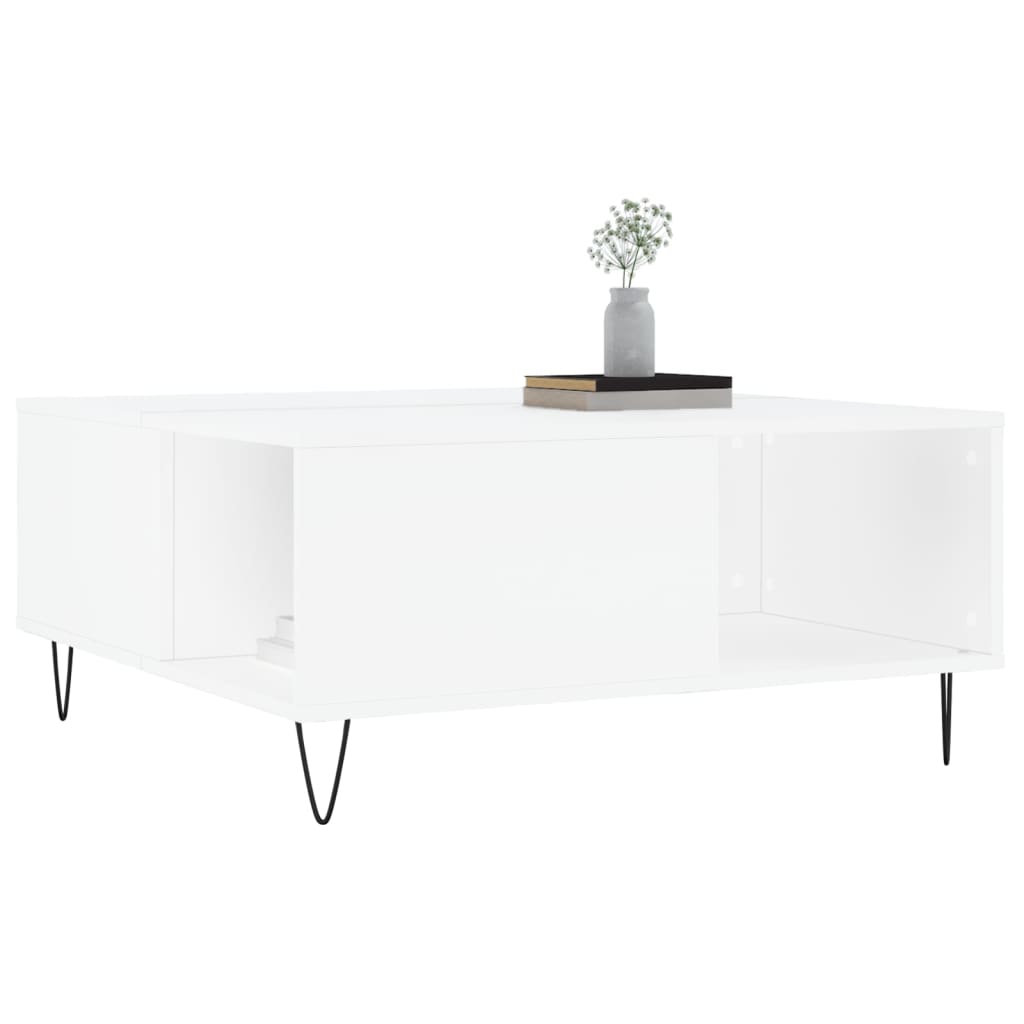 Vidaxl salontafel 80x80x36,5 cm bewerkt hout wit