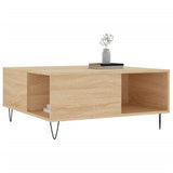Vidaxl salontafel 80x80x36,5 cm bewerkt hout sonoma eikenkleurig