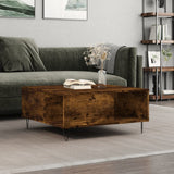 Vidaxl salontafel 80x80x36,5 cm bewerkt hout gerookt eikenkleurig