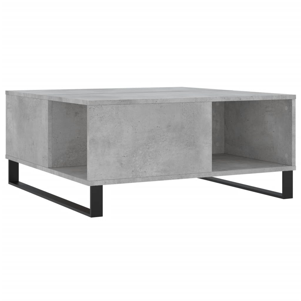 Vidaxl salontafel 80x80x36,5 cm bewerkt hout betongrijs