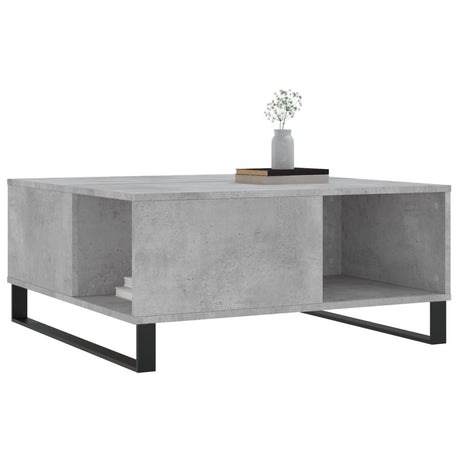 Vidaxl salontafel 80x80x36,5 cm bewerkt hout betongrijs